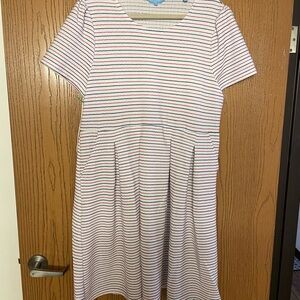 Draper James red white and blue midi dress